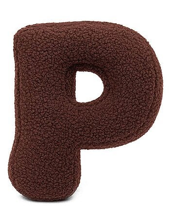 Coussin lettre alphabet- CRÈME- P