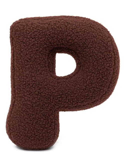 Coussin lettre alphabet- BRUN FONCÉ- P - Kiabi