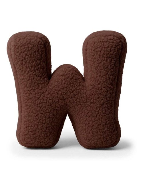 Coussin lettre alphabet- BRUN FONCÉ- W - Kiabi