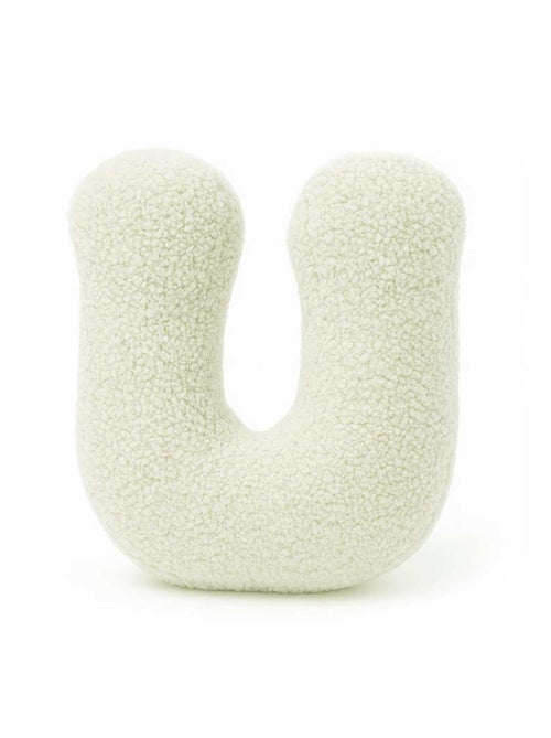 Coussin lettre alphabet- CRÈME - U - Kiabi