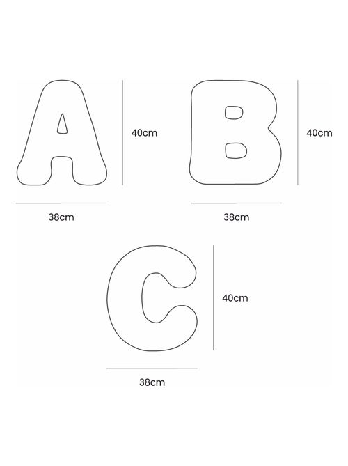 Coussin lettre alphabet- CRÈME- O - Kiabi