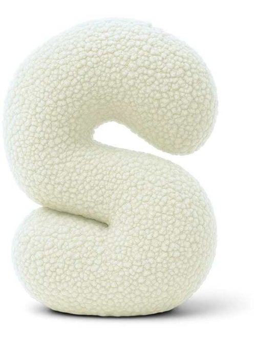 Coussin lettre alphabet- CRÈME- S - Kiabi