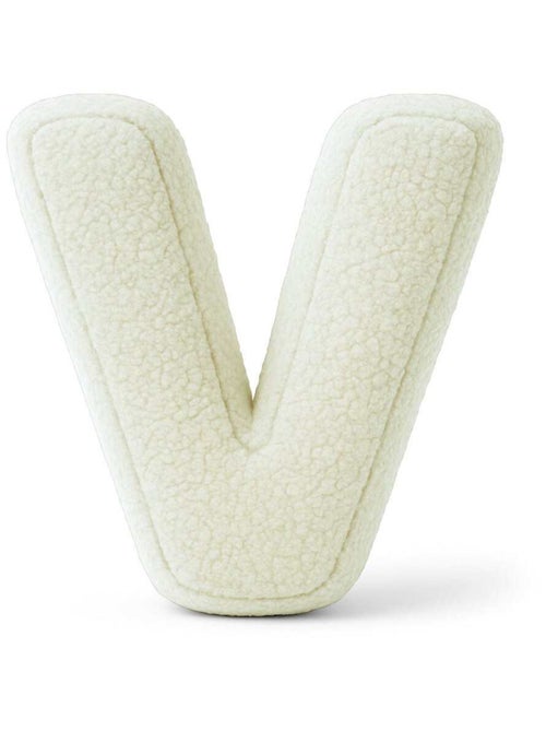 Coussin lettre alphabet- CRÈME- V - Kiabi