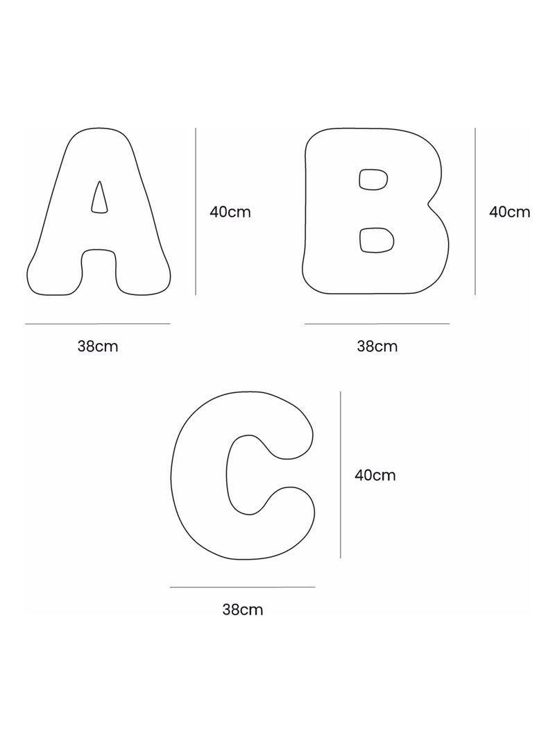 Coussin lettre alphabet- CRÈME- V Crème - Kiabi
