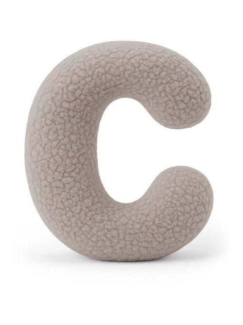 Coussin lettre alphabet- GRIS CLAIR- C - Kiabi