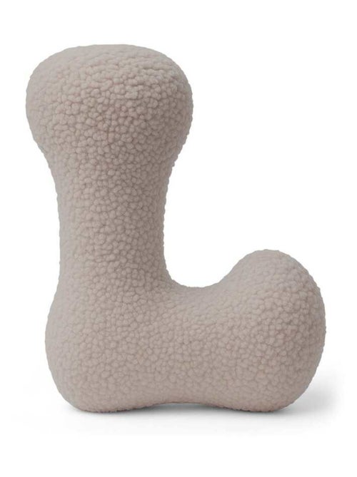 Coussin lettre alphabet- GRIS CLAIR- L - Kiabi