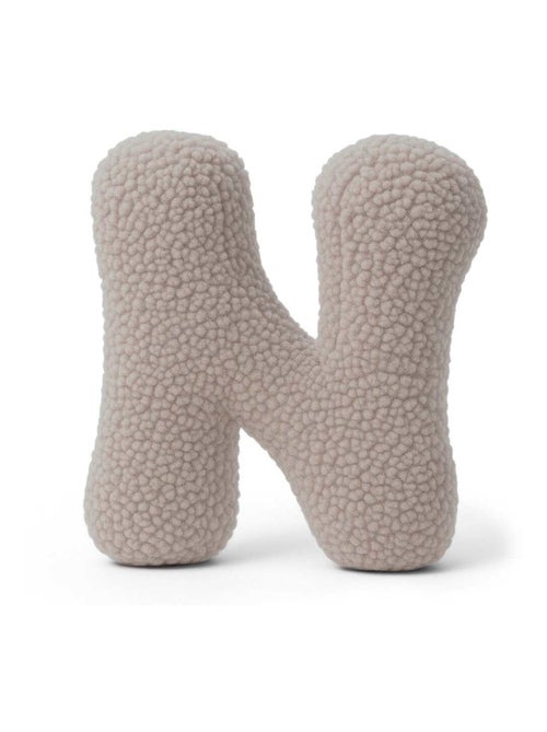 Coussin lettre alphabet- GRIS CLAIR- N - Kiabi