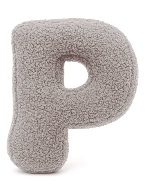 Coussin lettre alphabet- GRIS CLAIR- P - Kiabi