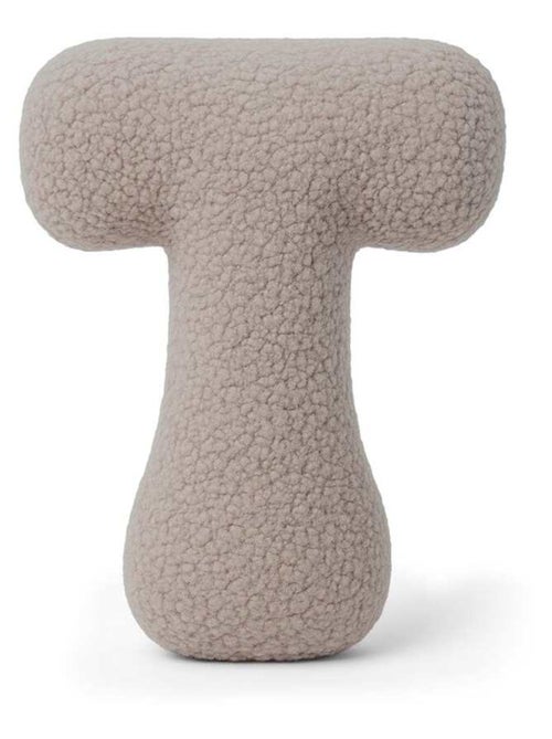 Coussin lettre alphabet- GRIS CLAIR- T - Kiabi
