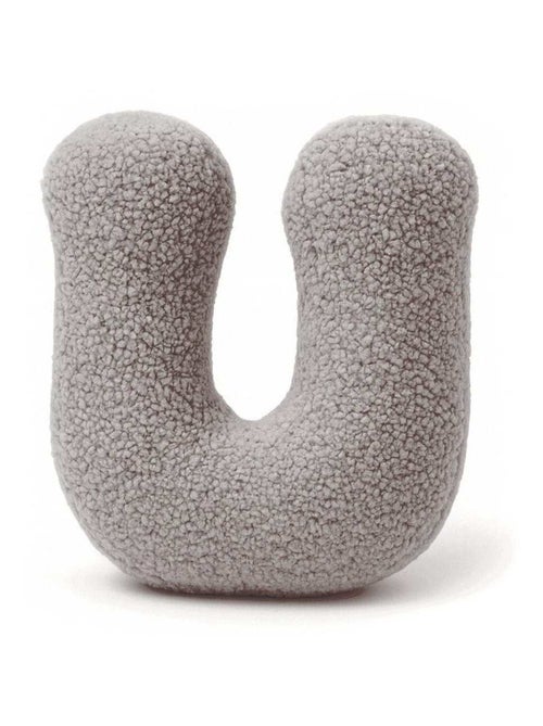 Coussin lettre alphabet- GRIS CLAIR- U - Kiabi