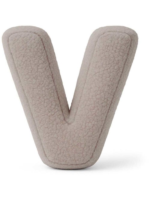 Coussin lettre alphabet- GRIS CLAIR- V - Kiabi