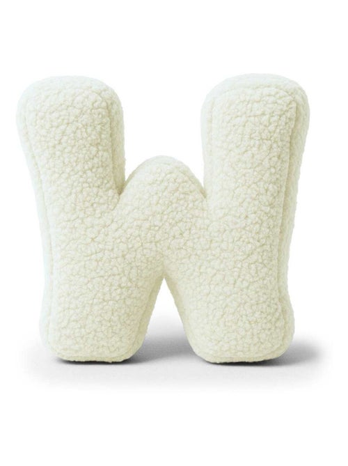 Coussin lettre alphabet-CRÈME- W - Kiabi