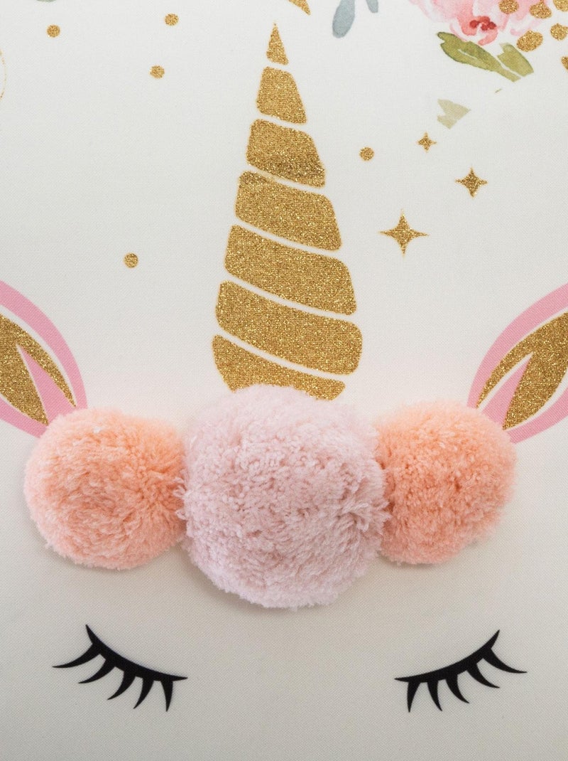 Coussin licorne à pompons Blanc - Kiabi