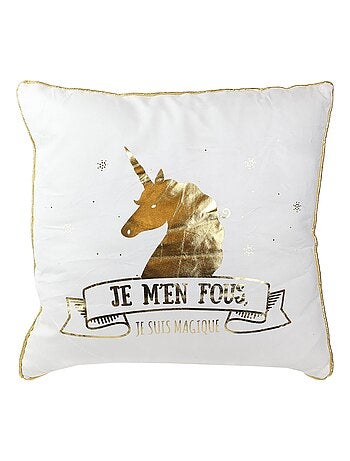 Coussin LICORNE avec passepoil