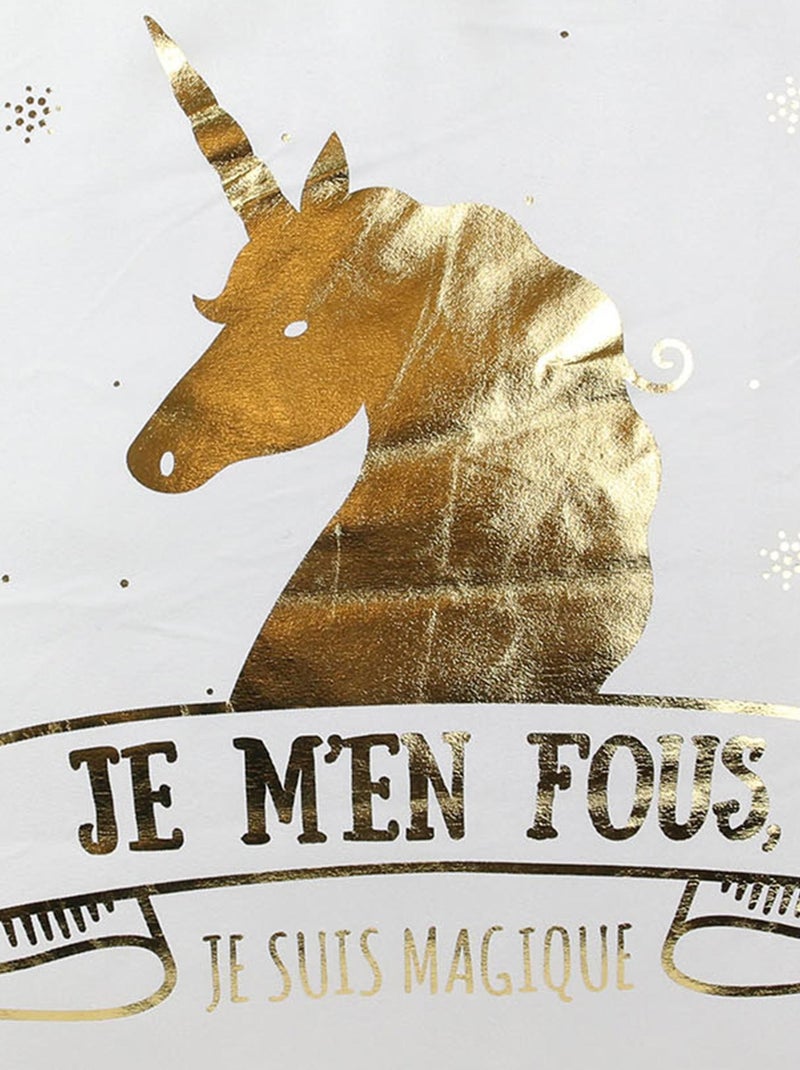 Coussin LICORNE avec passepoil Jaune or - Kiabi