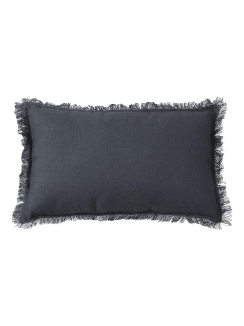Coussin lin bords effilés 'Deko&co' - Kiabi