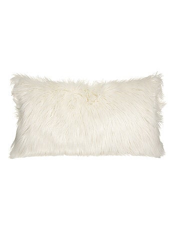 Coussin long en imitation fourrure