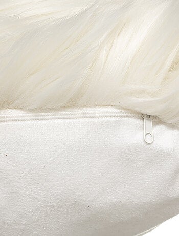 Coussin long en imitation fourrure