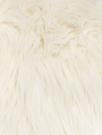 Coussin long en imitation fourrure