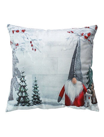 Coussin lumineux led 40 x 40 cm – Père Noël – 100 % polyester