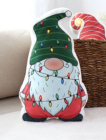 Coussin lumineux led noël 3d 40 x 23 cm – 100 % polyester
