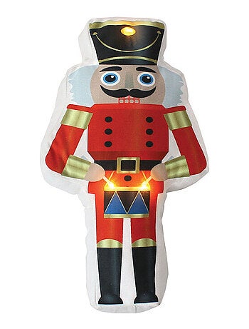 Coussin lumineux led noël 3d 40 x 23 cm – 100 % polyester