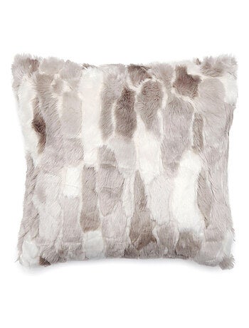 Coussin LYNX en fausse fourrure doublée velours