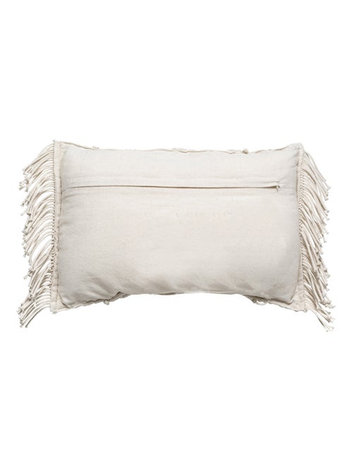 Coussin macramé à franges - Kiabi