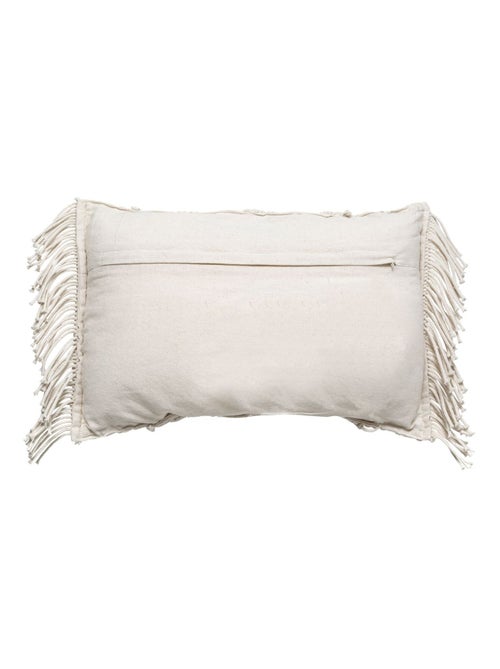 Coussin macramé à franges - Kiabi