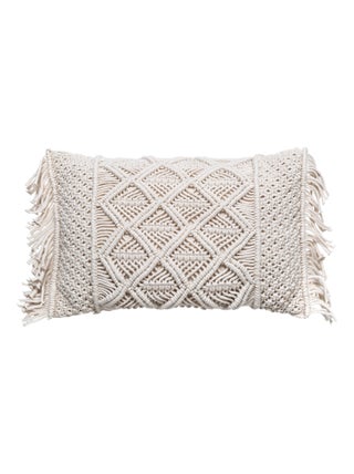 Coussin macramé "été" 30 x 50 cm Atmosphera