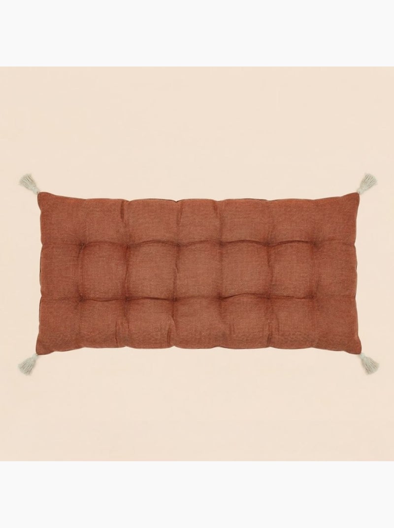 Coussin matelas tissu deperlant anti uv 120x60cm Marron - Kiabi