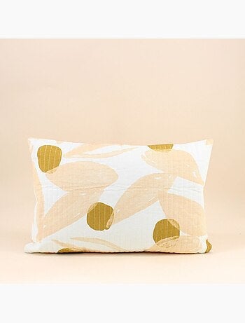 Coussin matelassé motifs feuillage 40x60cm