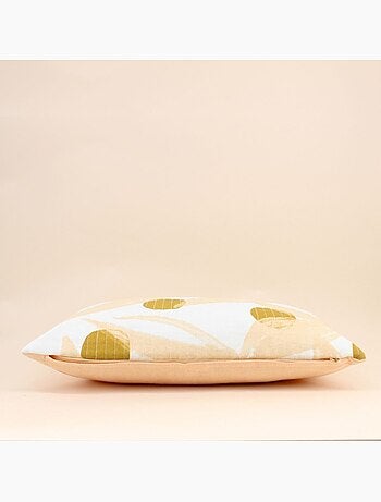 Coussin matelassé motifs feuillage 40x60cm