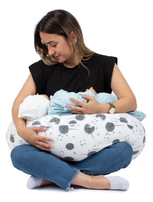 Tinéo - Coussin de maternité et d'allaitement éponge vert sauge