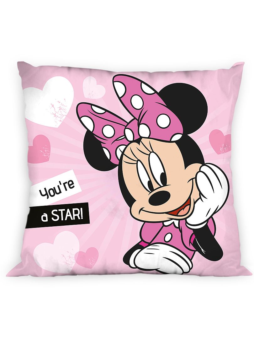 Coussin 'Minnie Mouse' de 'Disney' rose - Kiabi