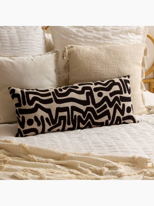Coussin Mira 30x80cm noir et blanc - Kiabi Coussin Mira 30x80cm noir et blanc - Kiabi