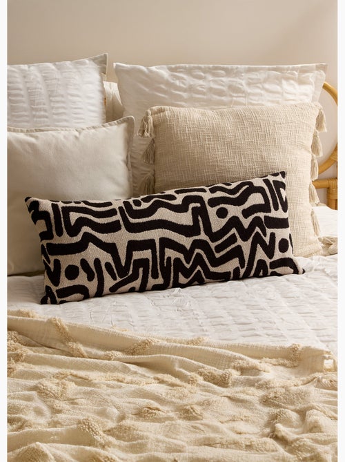 Coussin Mira 30x80cm noir et blanc - Kiabi Coussin Mira 30x80cm noir et blanc - Kiabi