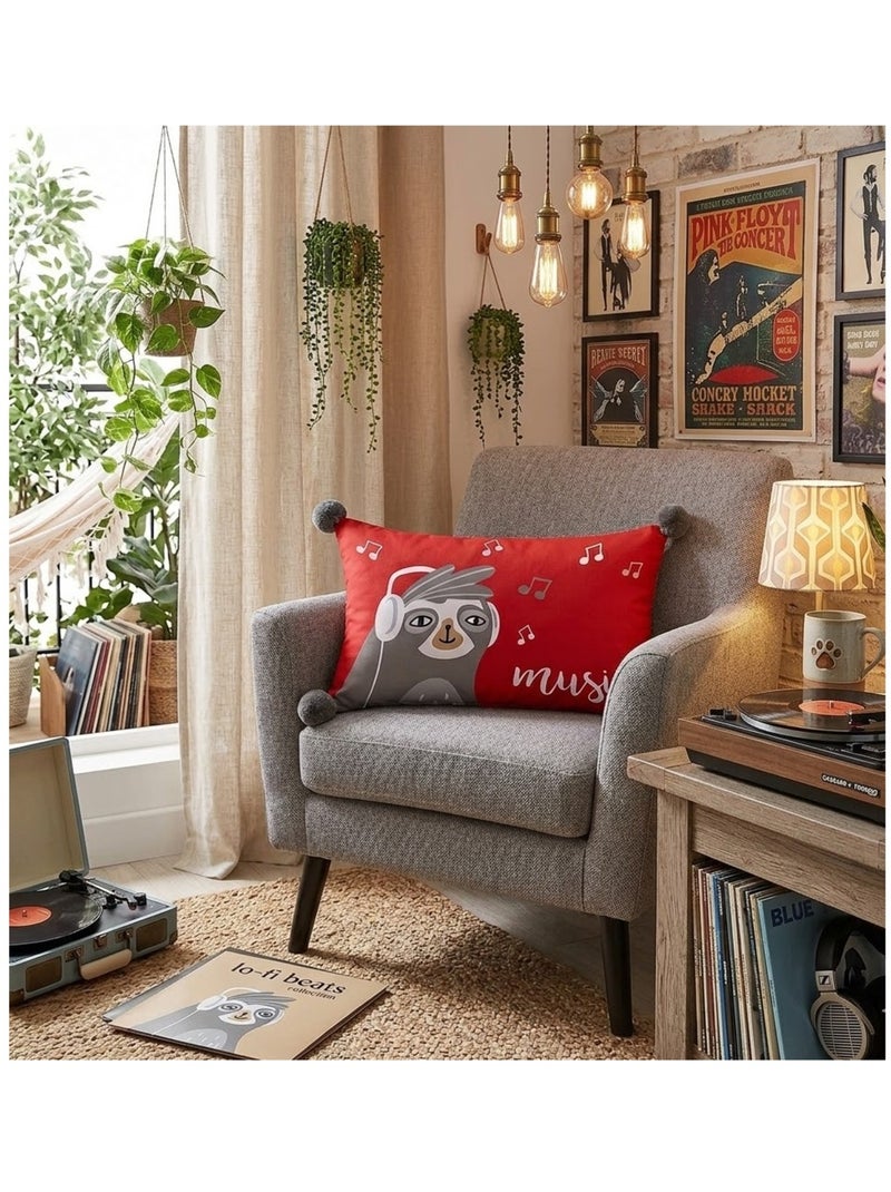 Coussin Modèle Cool Music Rouge - Kiabi