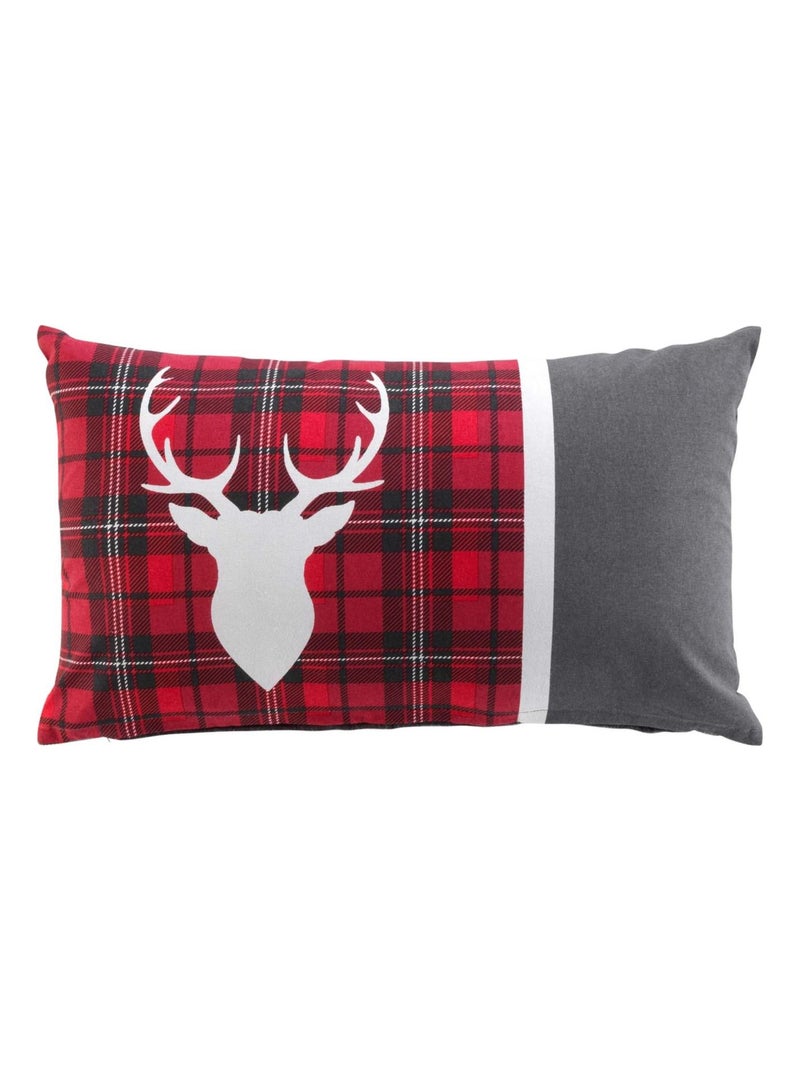 Coussin montagne à tête de cerf Rouge - Kiabi