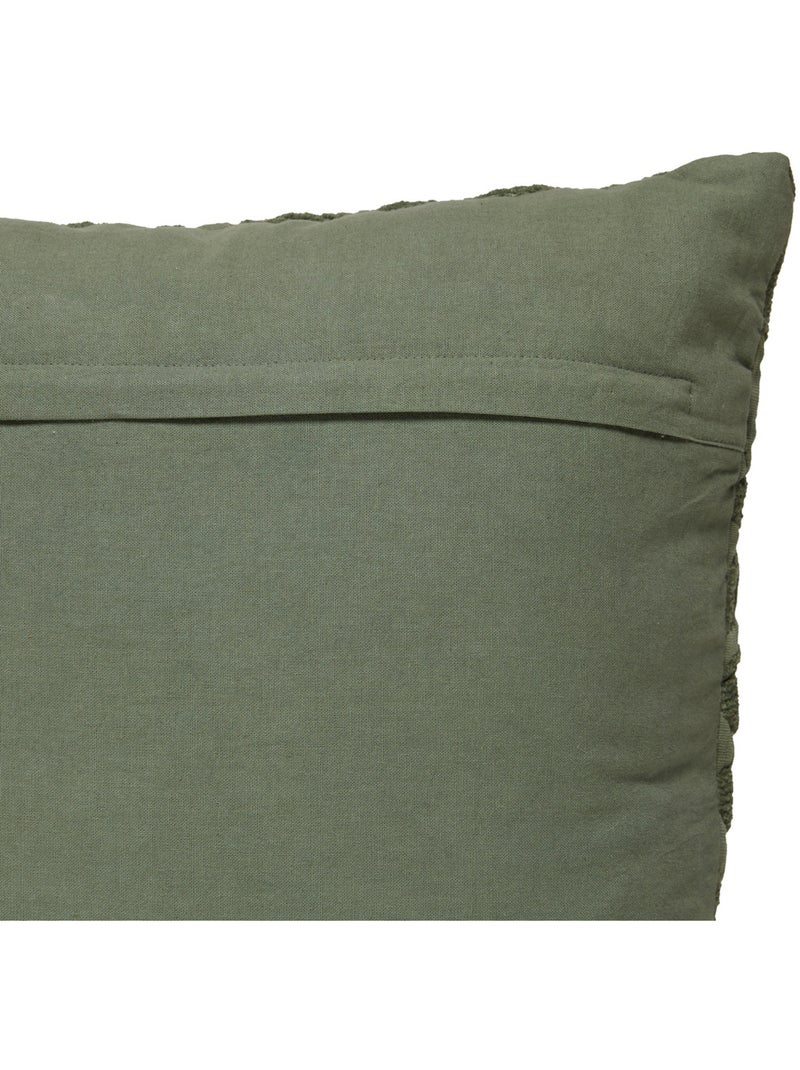 Coussin motif jacquard "Lehto" coton vert clair 50x50cm Vert clair - Kiabi