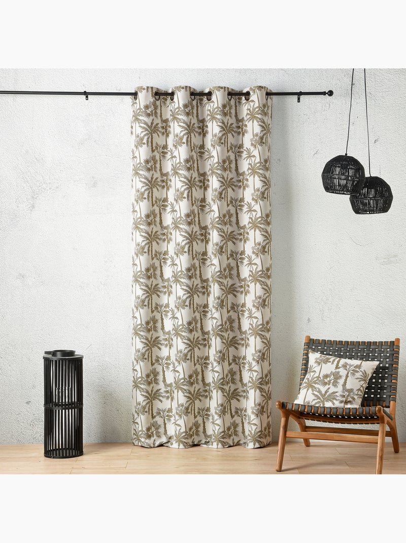 Coussin motif palmier tissé Vert - Kiabi