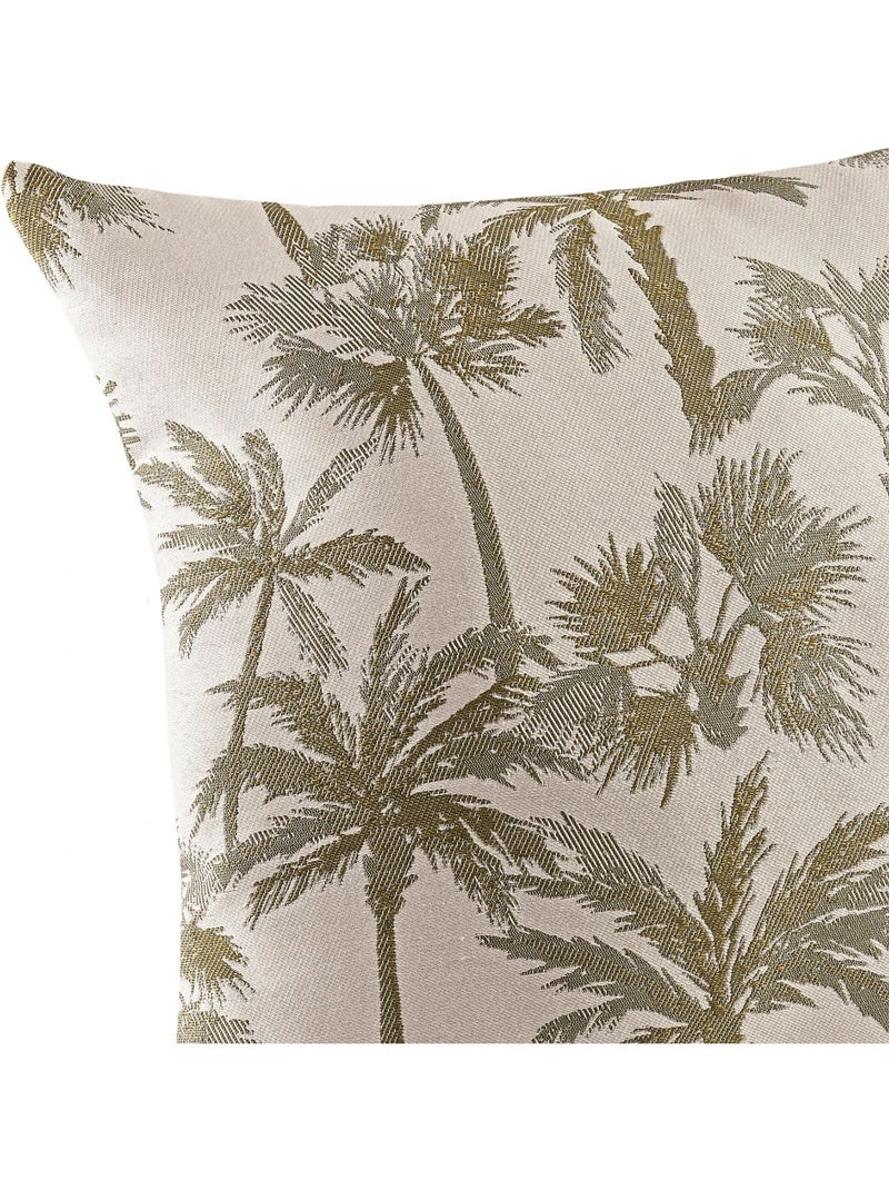 Coussin motif palmier tissé Vert - Kiabi