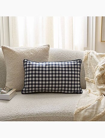 Coussin motif vichy en coton GROOVE