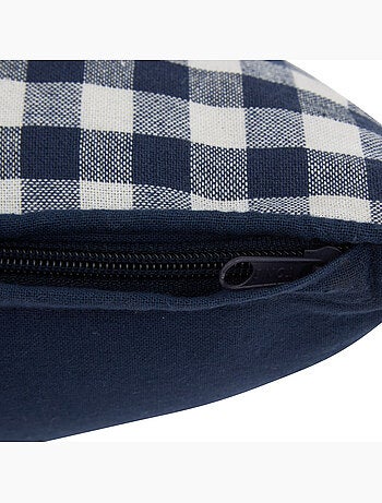 Coussin motif vichy en coton GROOVE