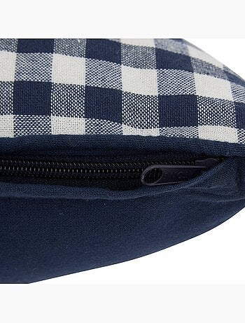 Coussin motif vichy en coton groove