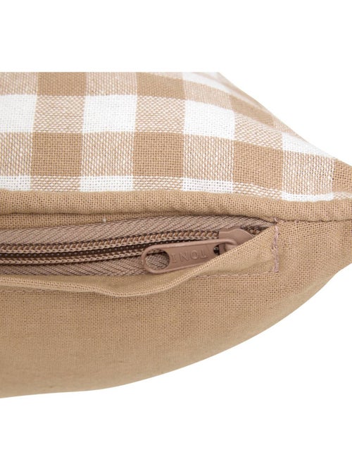 Coussin motif vichy en coton GROOVE - Kiabi