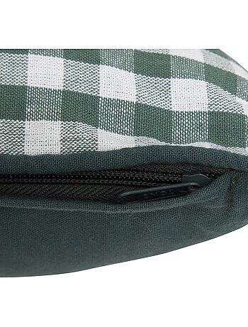 Coussin motif vichy en coton groove