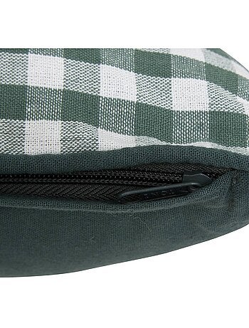 Coussin motif vichy en coton groove