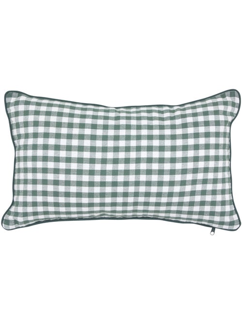 Coussin motif vichy en coton GROOVE - Kiabi