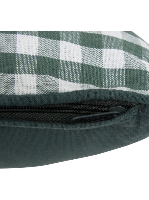 Coussin motif vichy en coton GROOVE - Kiabi